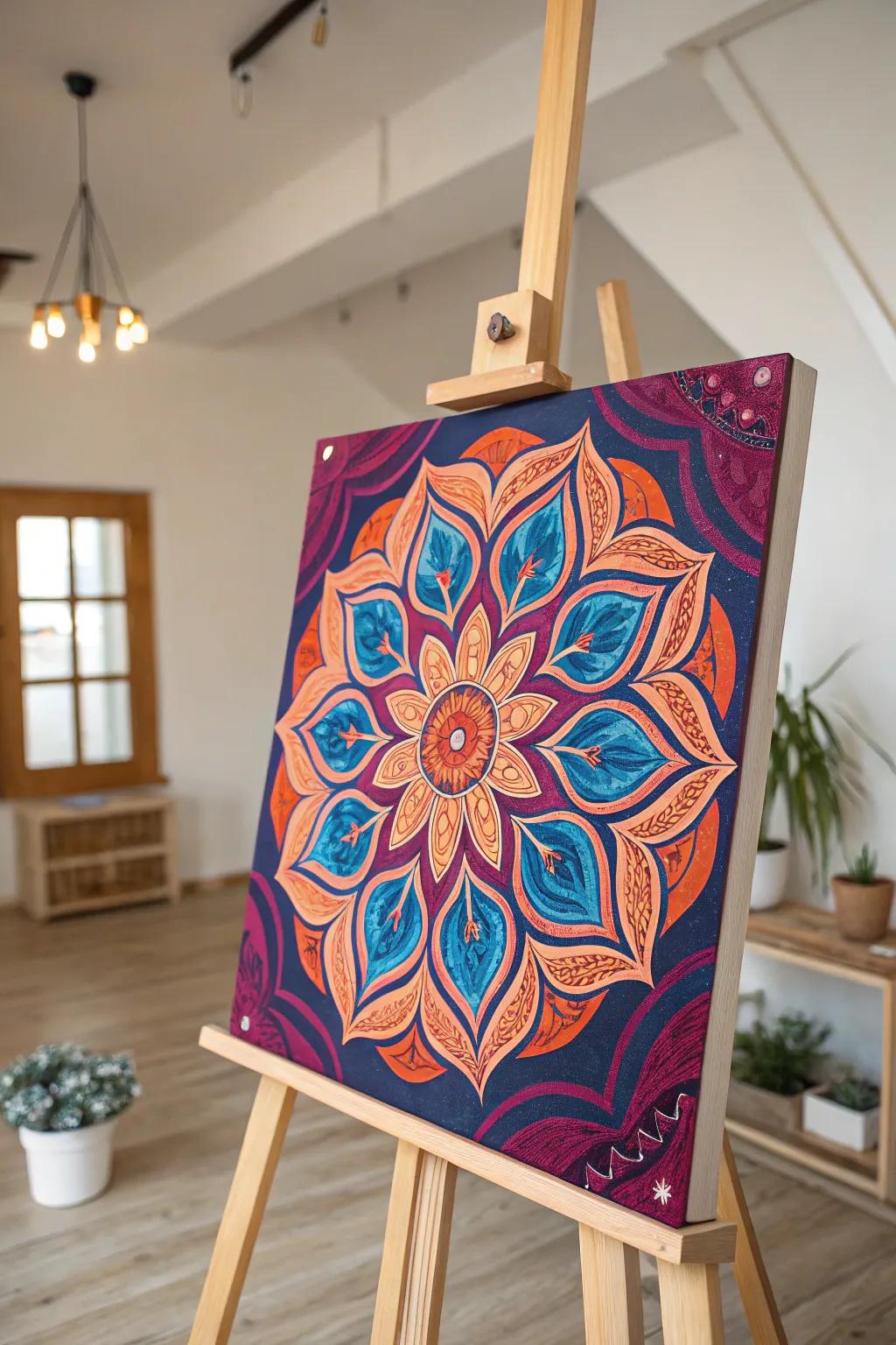 Get lost in the mesmerizing world of kaleidoscopic art – where symmetry meets bold color and minimalist elegance.