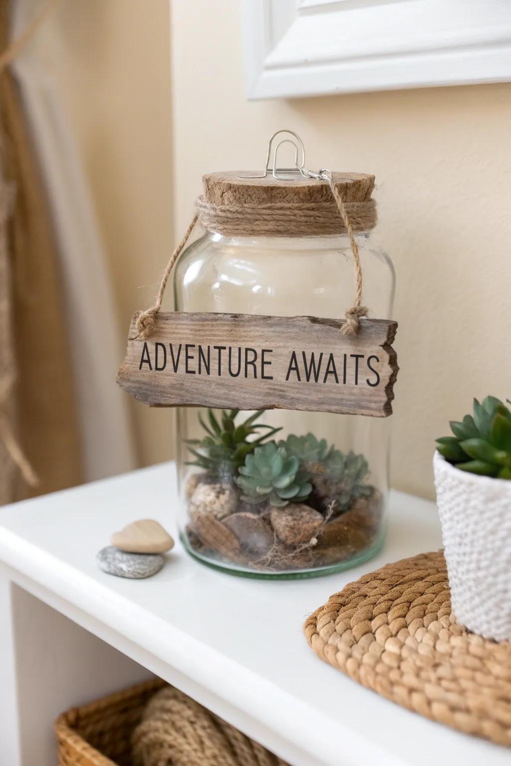 Dream big and save for adventures with this charming vacation fund jar!