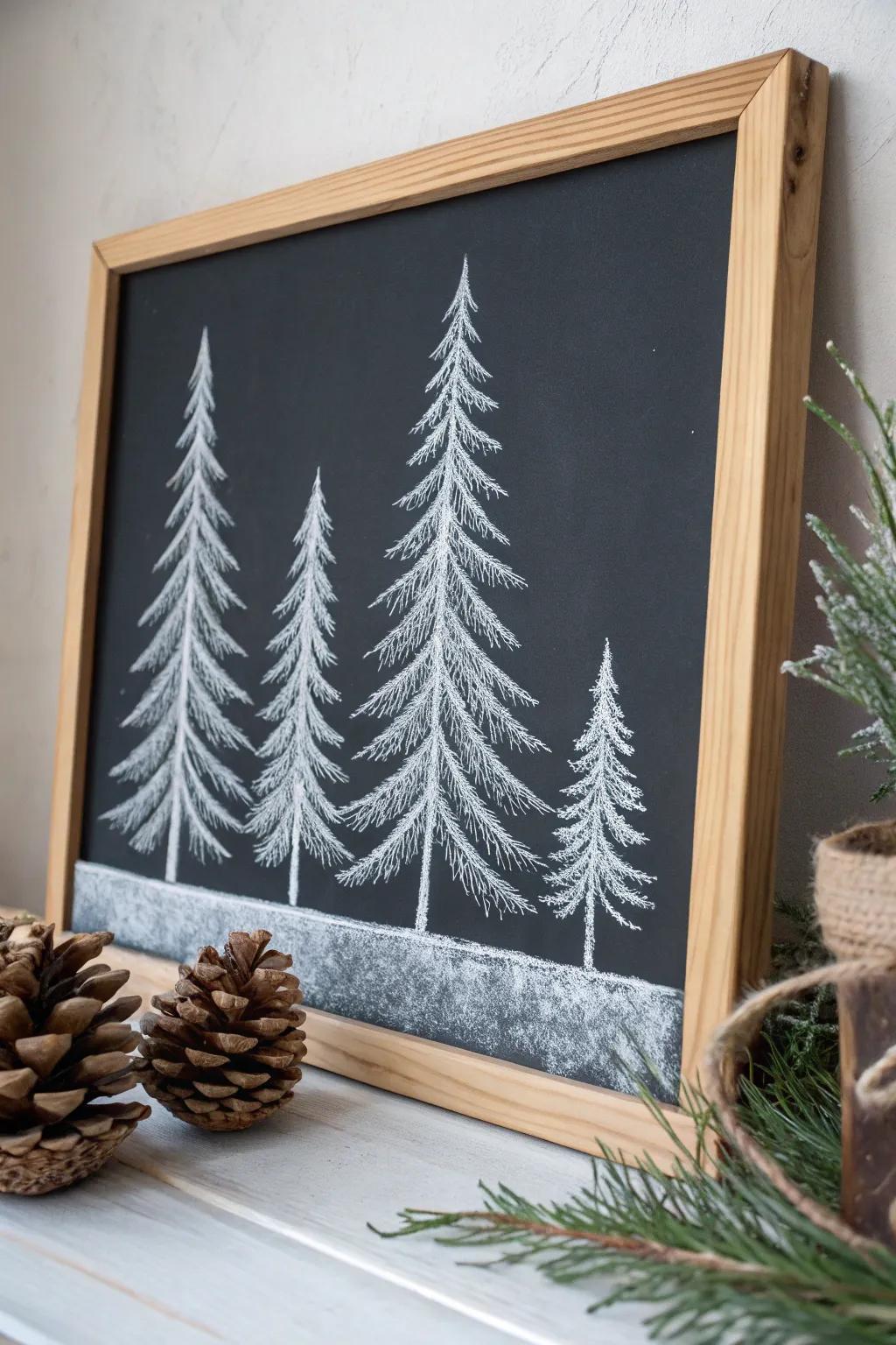 Embrace the serene beauty of winter with these enchanting snow-dusted pine trees, a perfect fusion of Scandinavian minimalism and Boho charm.