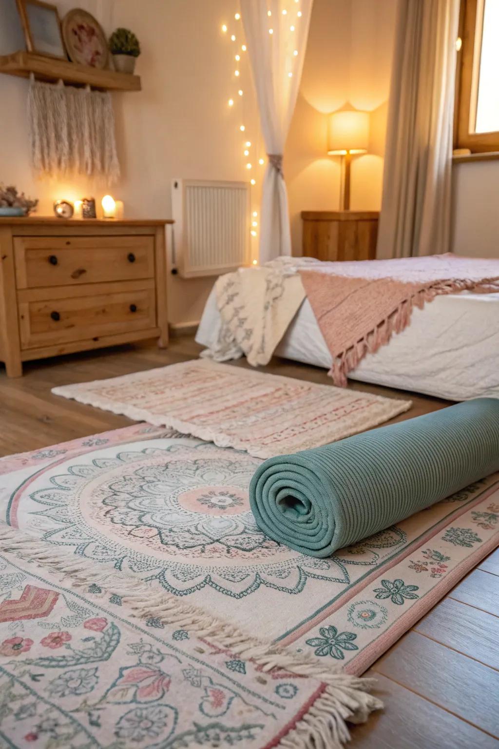 Soft textures add warmth and comfort to your yoga practice.