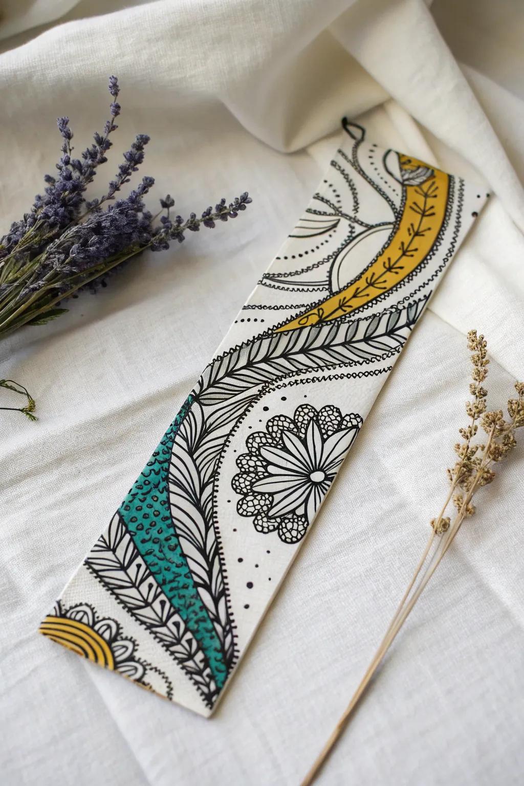 Elevate your reading experience with handcrafted zentangle bookmarks, where artistry meets simplicity.