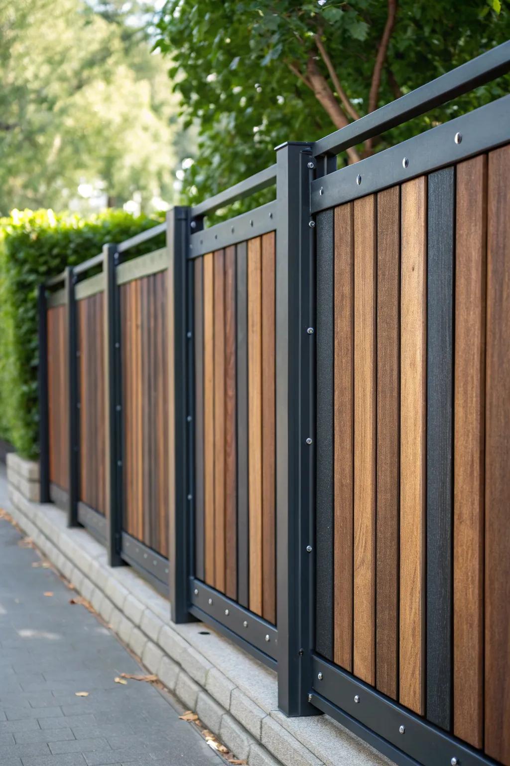 Elevate your outdoor space with the perfect blend of metal and wood elegance.