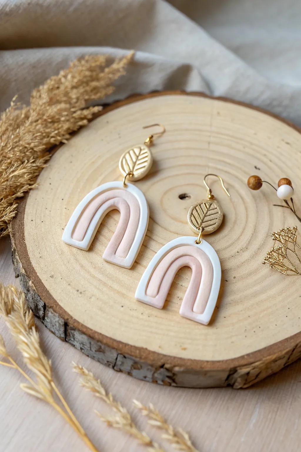 Elevate your style with these whimsical clay earrings, where minimalism meets a touch of boho chic.