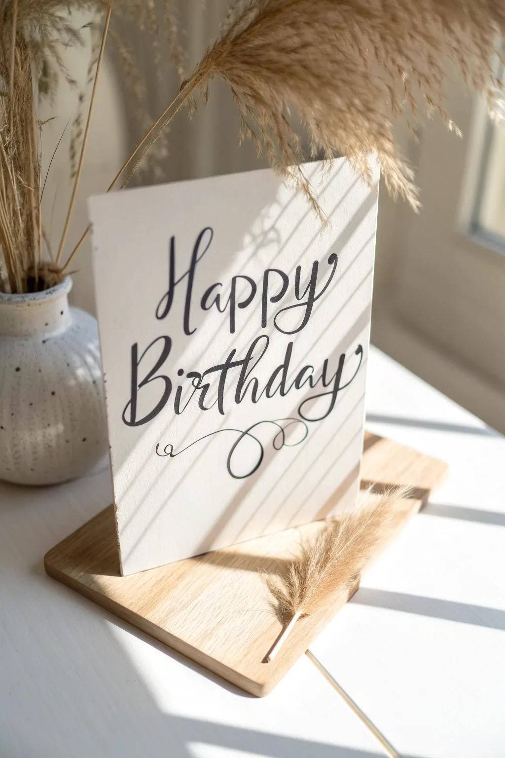 Celebrate with elegance: A handcrafted birthday card that speaks from the heart.