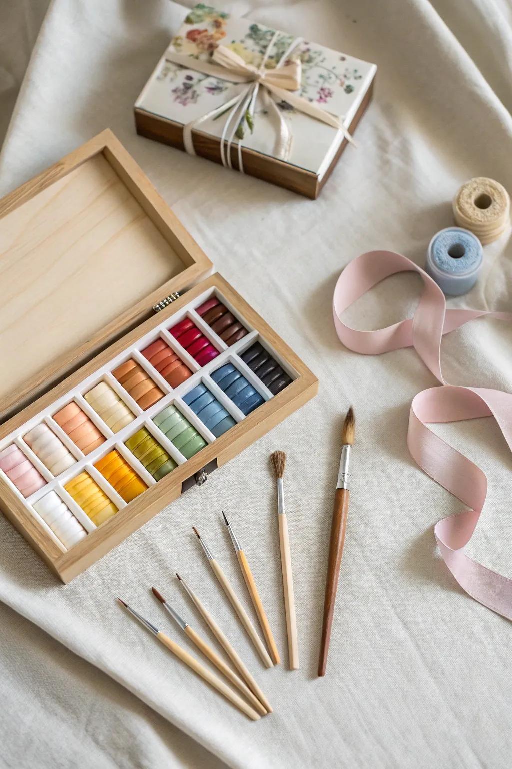 Inspire the artistic bride with a curated craft supply kit that blends simplicity with elegance.