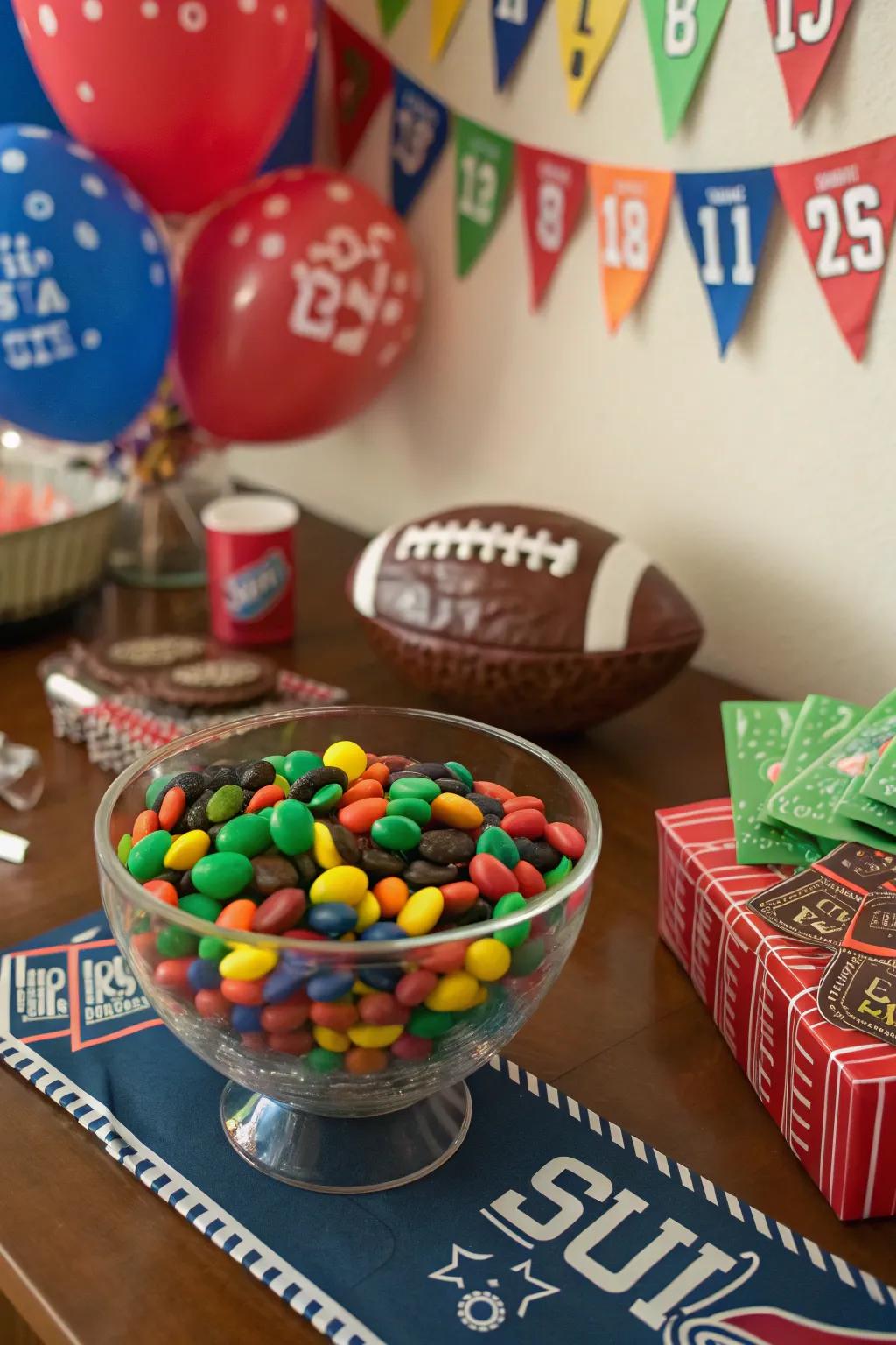 Themed candy bowls add excitement to any event.