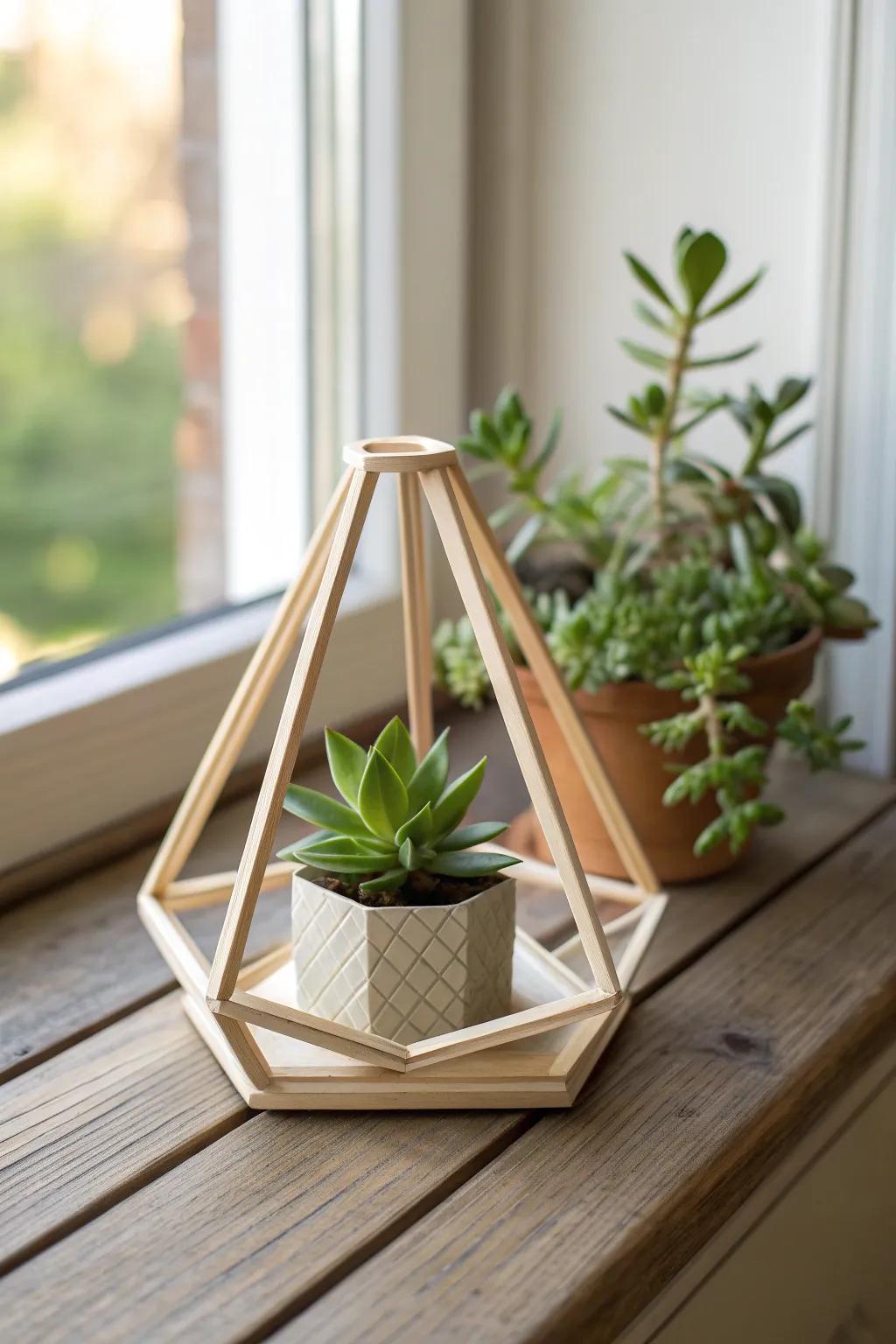 Elevate your indoor garden with this beautifully crafted 3D-printed plant holder, where minimalism meets natural beauty.