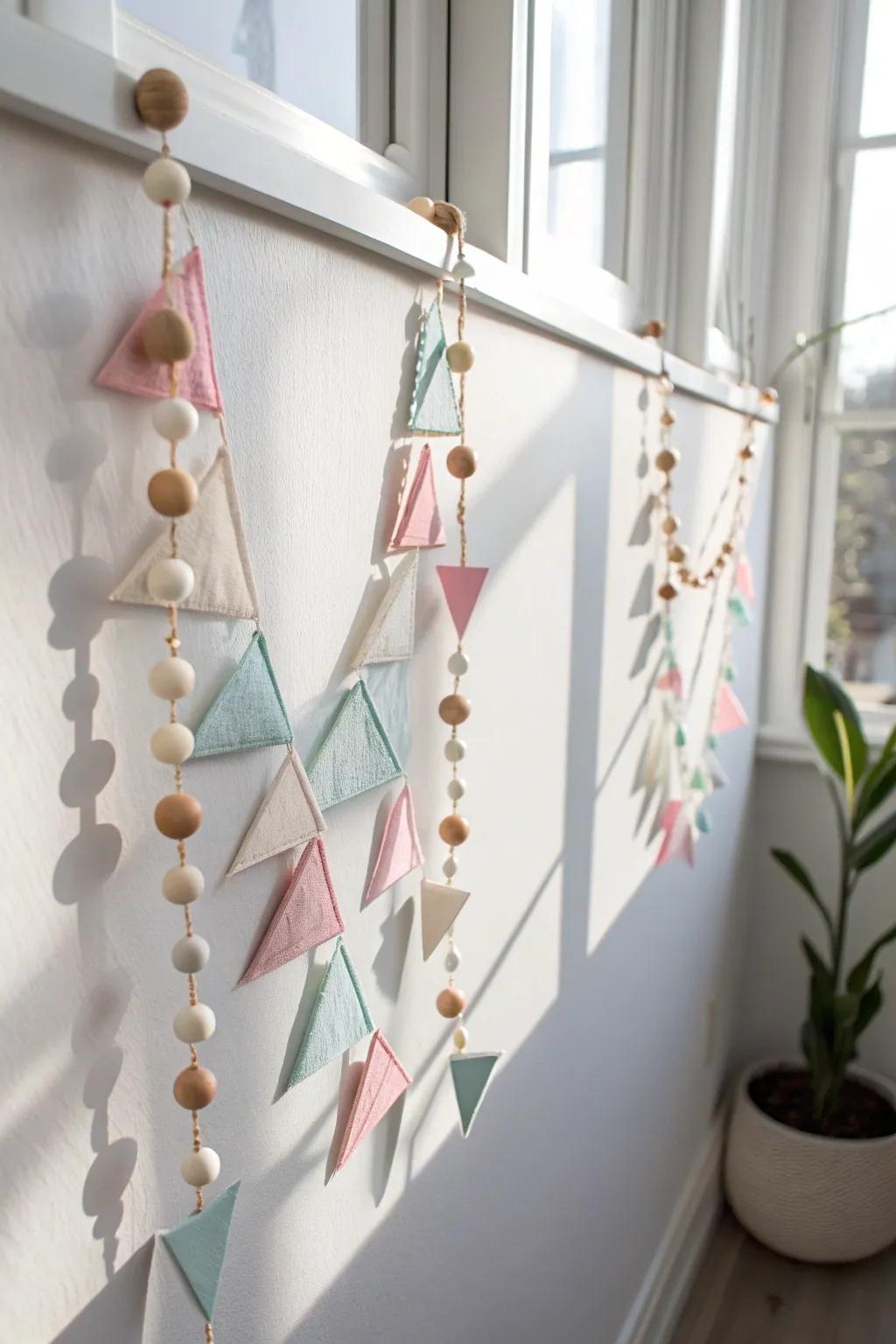 Add a touch of handcrafted elegance to your space with a beautifully minimalist wall garland.