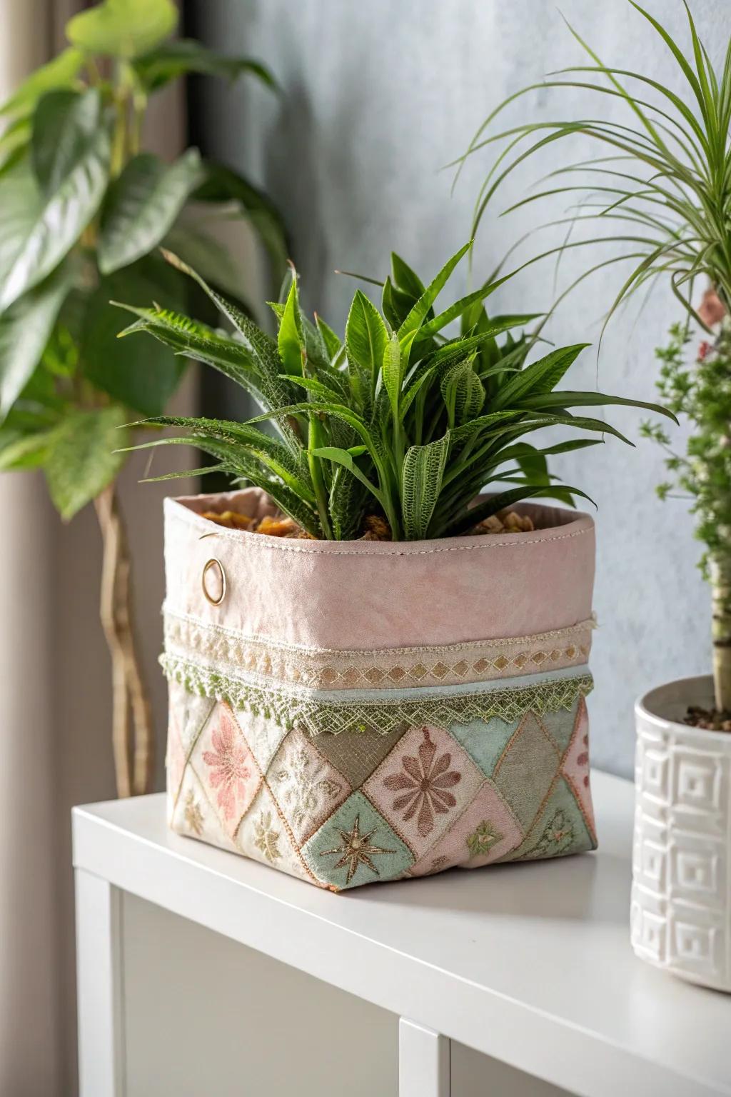 Elevate your greenery with handcrafted fabric planters—where simplicity meets artistic flair.