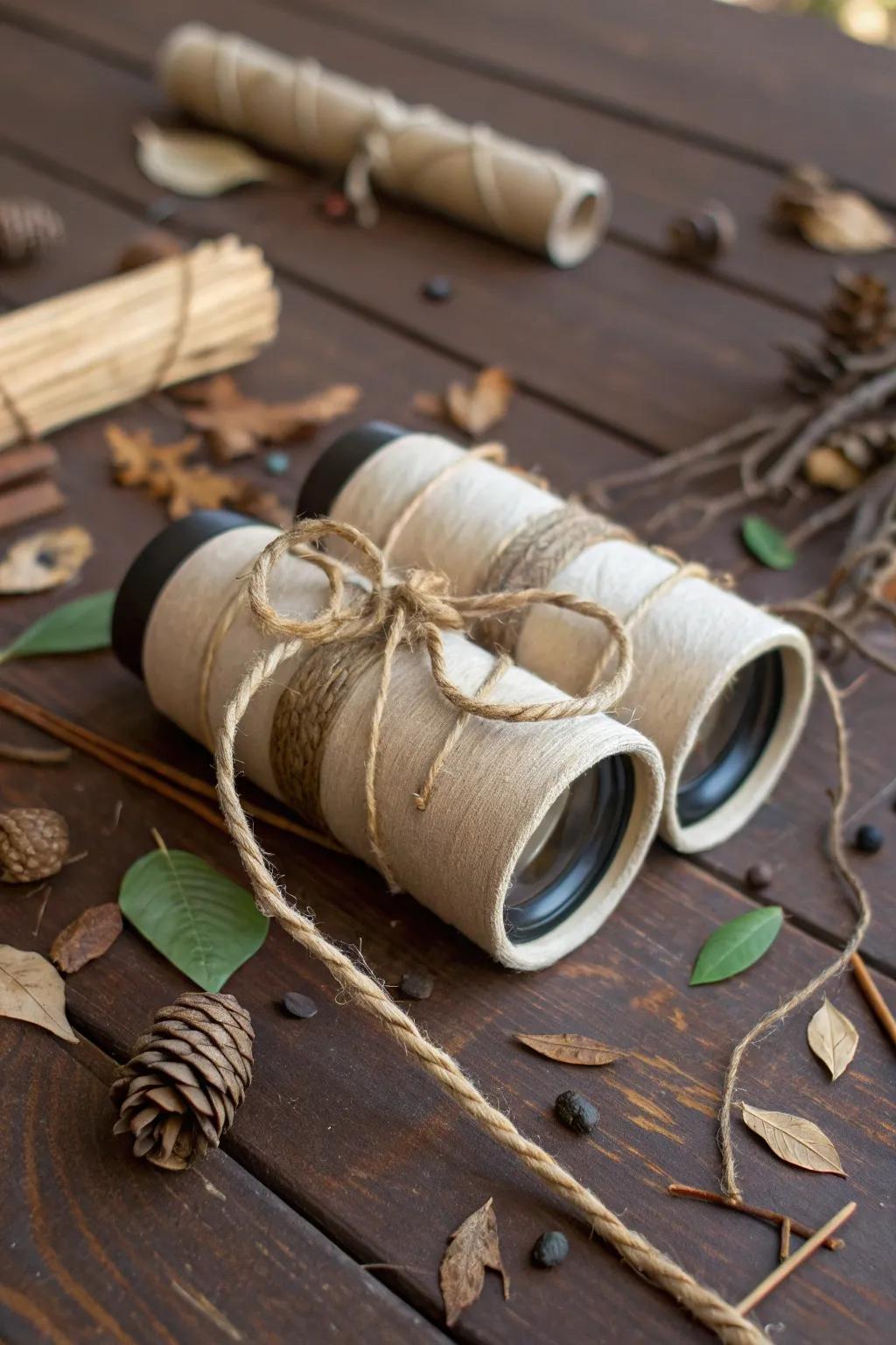 Embrace adventure with handcrafted Nature Explorer's Binoculars—perfect for young explorers ready to spot 'wildlife' in their own backyard.