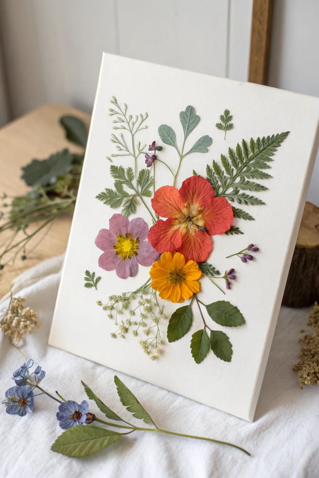 Elevate your space with the natural elegance of mixed media collage art.