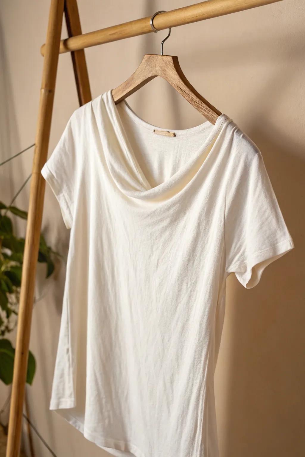 Transform simplicity into style with a chic one-shoulder twist.
