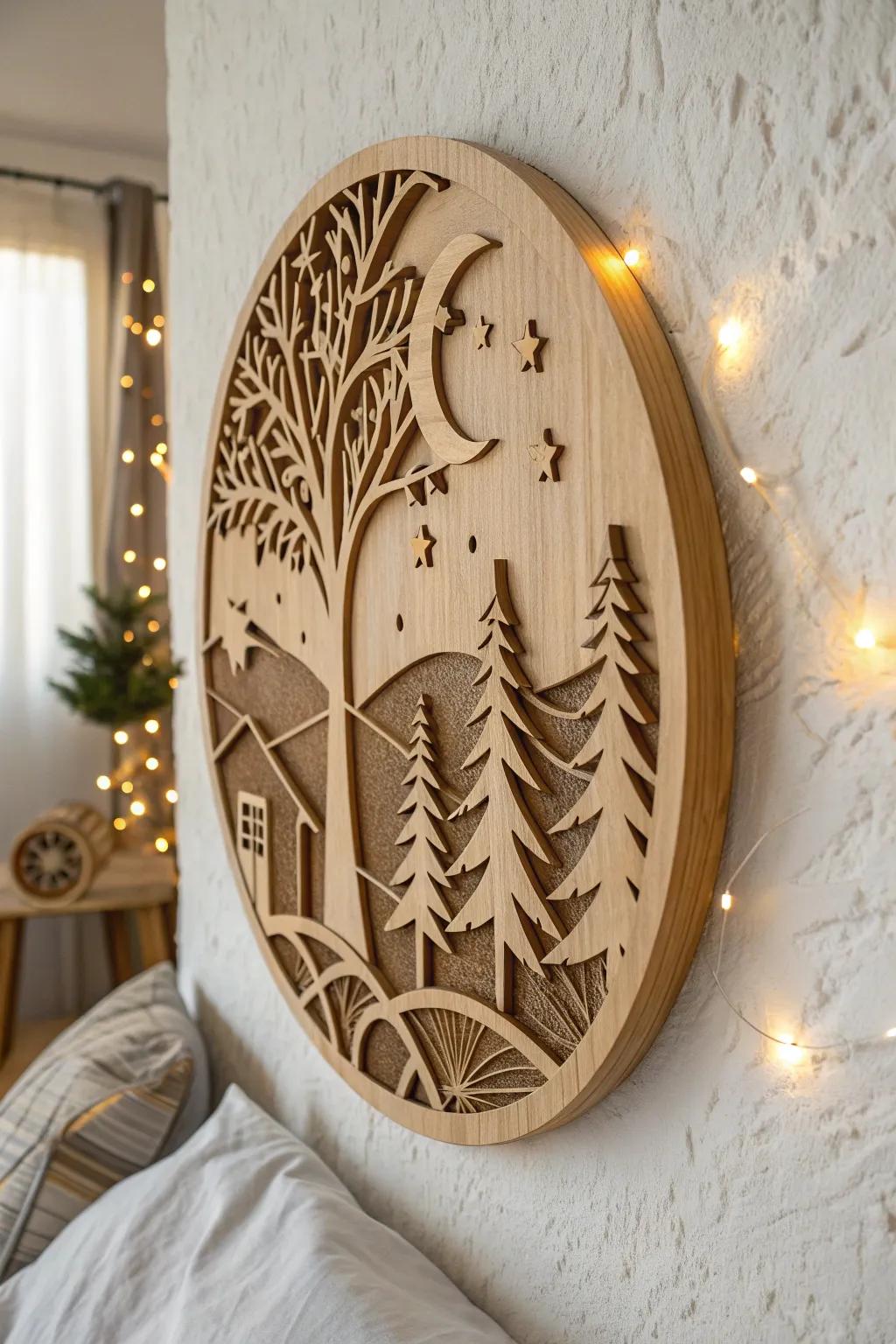 Illuminate your space with this enchanting DIY starry night wall sculpture, where minimalist design meets magical glow.