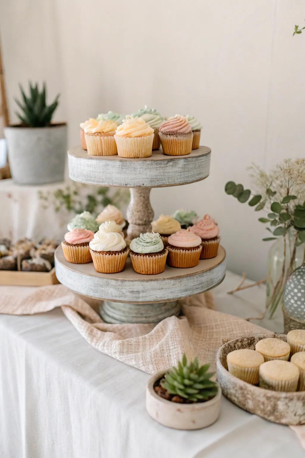 Crafted with love: A charming DIY dessert display perfect for any baby shower!