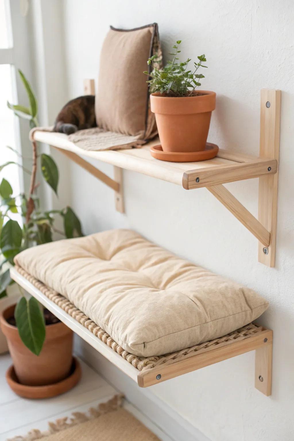 Transform your cat's nap time with this cozy, minimalist perch!