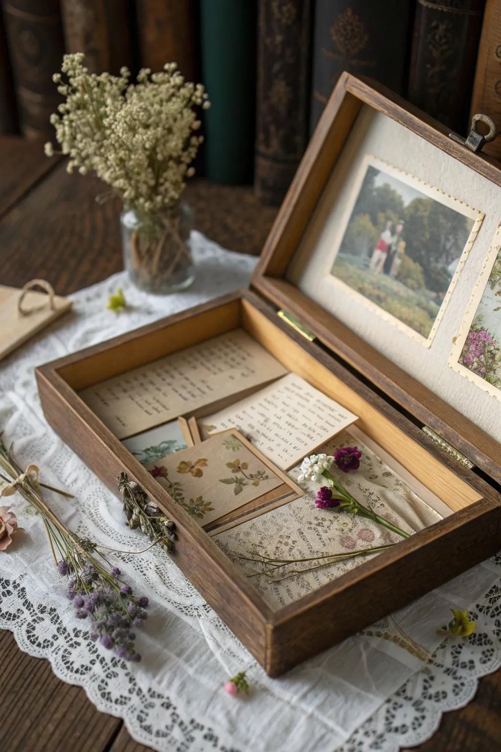 Craft a piece of history with this vintage shadow box masterpiece.
