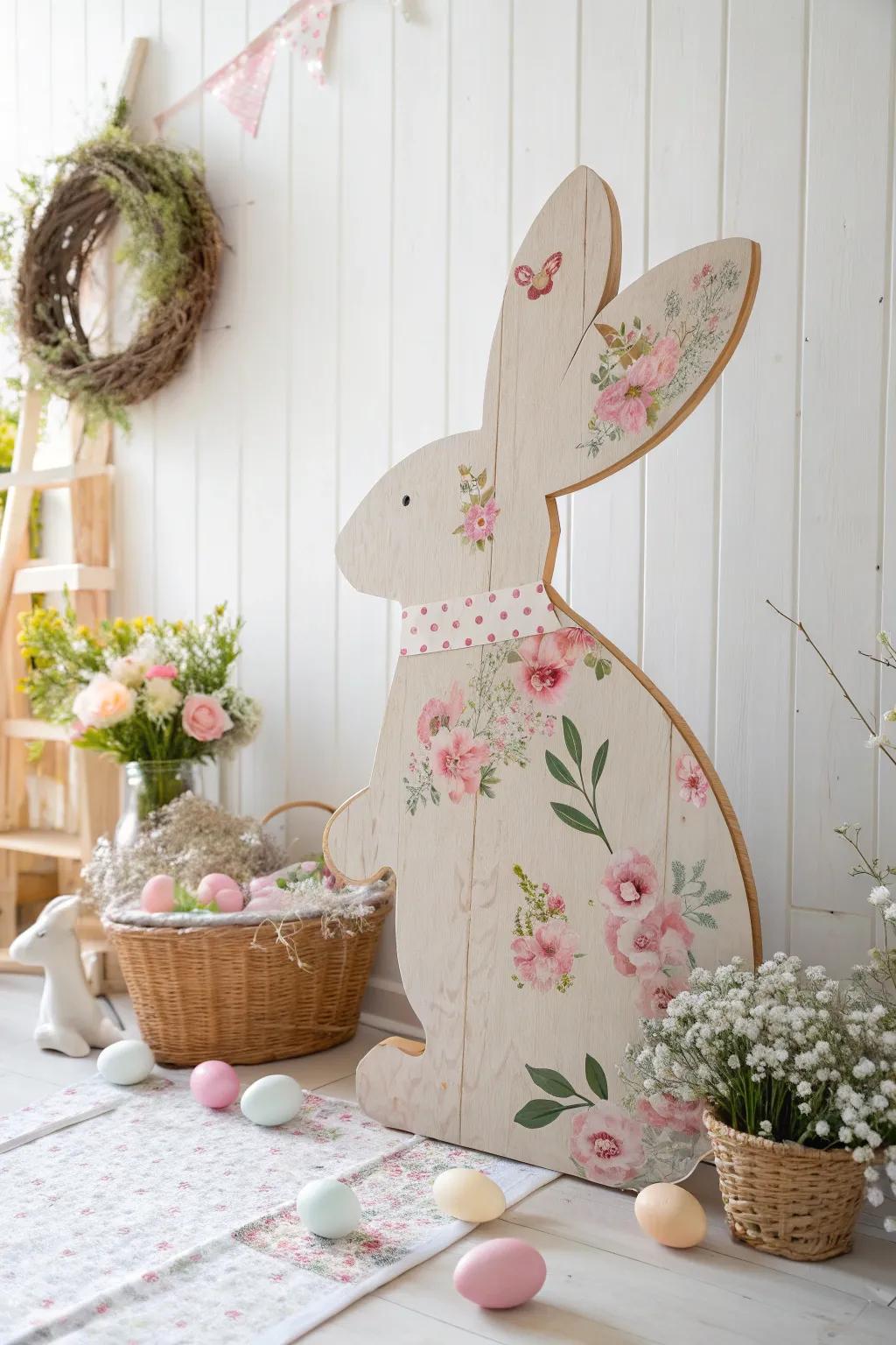 Embrace Easter charm with this DIY Bunny Cutout Backdrop, blending minimalist Scandinavian style with boho elegance.