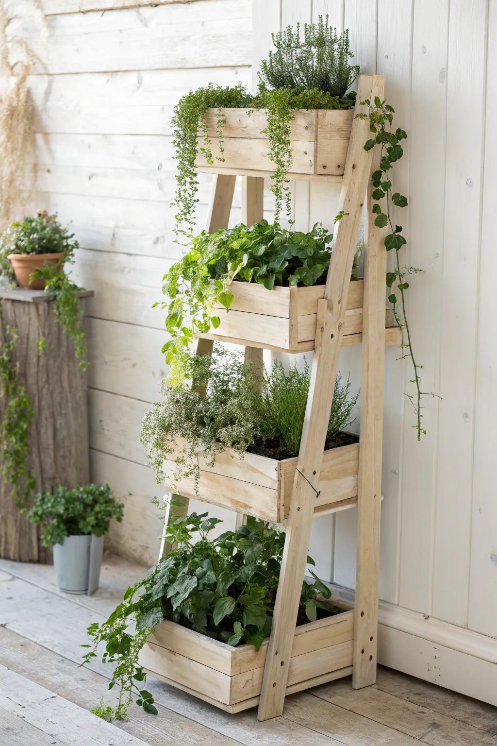 Transform your space into a Tiered Planter Wonderland: a perfect blend of minimalist design and natural beauty.