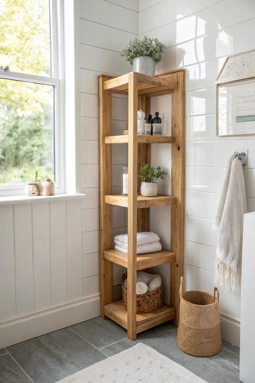 Transform overlooked corners into functional art with custom-built corner shelves. Elevate your space with Scandinavian simplicity and a boho touch.