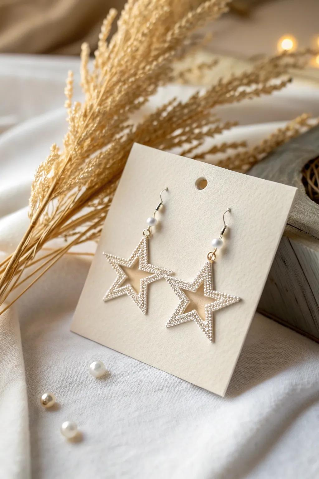 Transform your earring display with whimsical die-cut shapes for a touch of artistry and elegance.