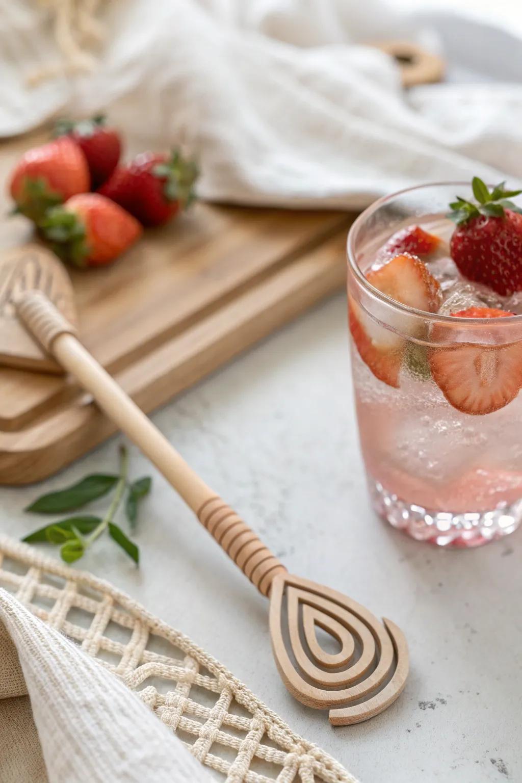 Add a touch of whimsy to your gatherings with these charming clay drink stirrers.