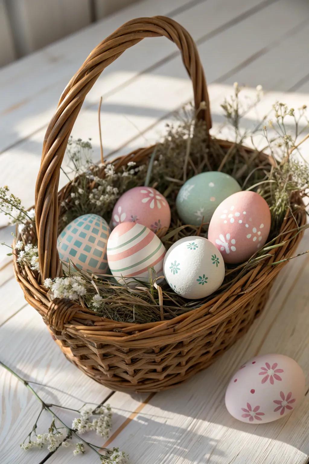Celebrate Easter with a touch of Scandinavian simplicity and boho charm. 🌿🎨 #EasterBasket #MinimalistDecor
