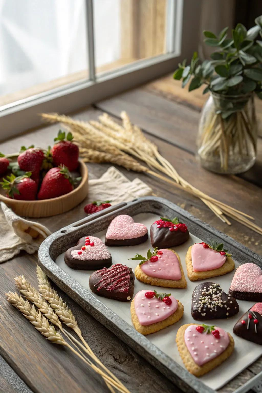 Sweet moments crafted with love: A family Valentine's cooking class delight. 🧁🍓
