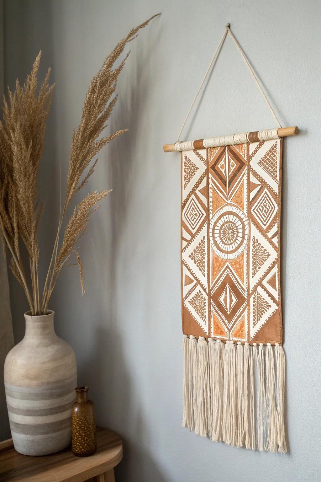 Elevate your space with the elegance of faux leather wall art—where simplicity meets natural charm.