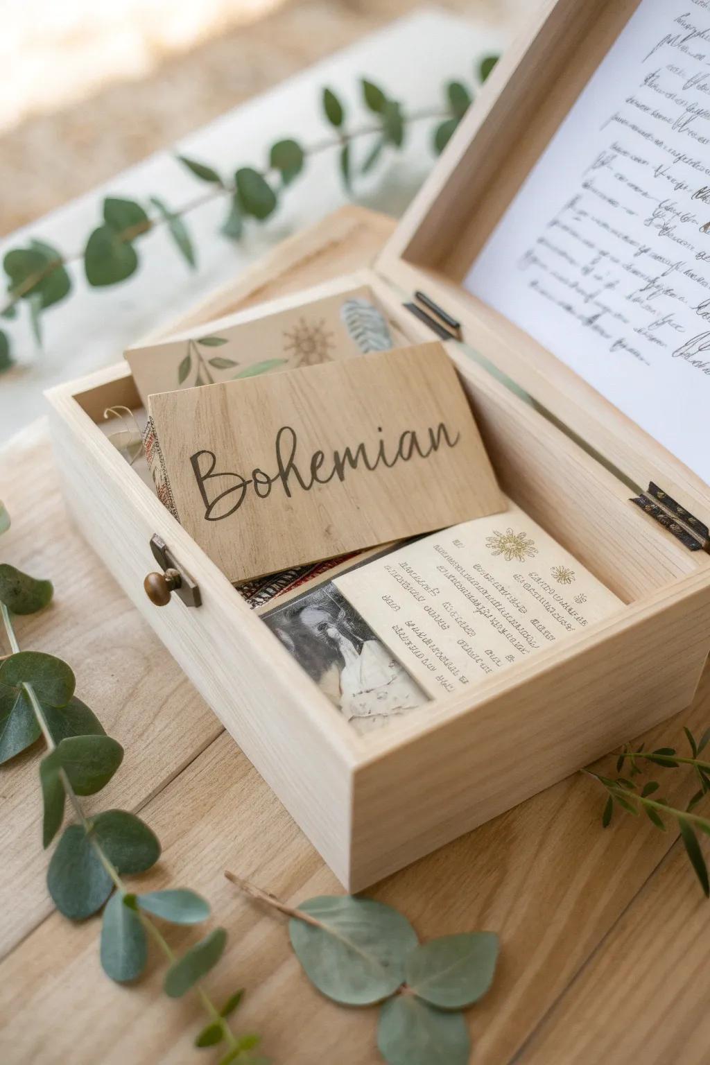 Discover the serenity within: A god box adorned with uplifting quotes for daily inspiration.