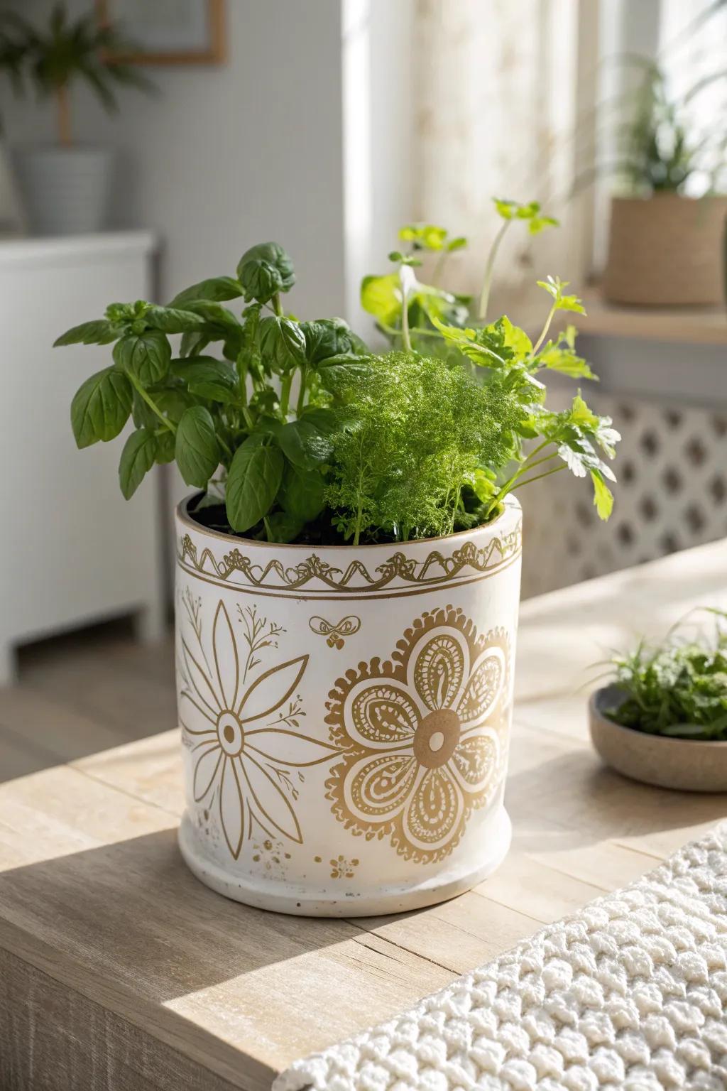 Bring a splash of nature and color to your home with vibrant herb planters that celebrate Scandinavian minimalism and bohemian charm.
