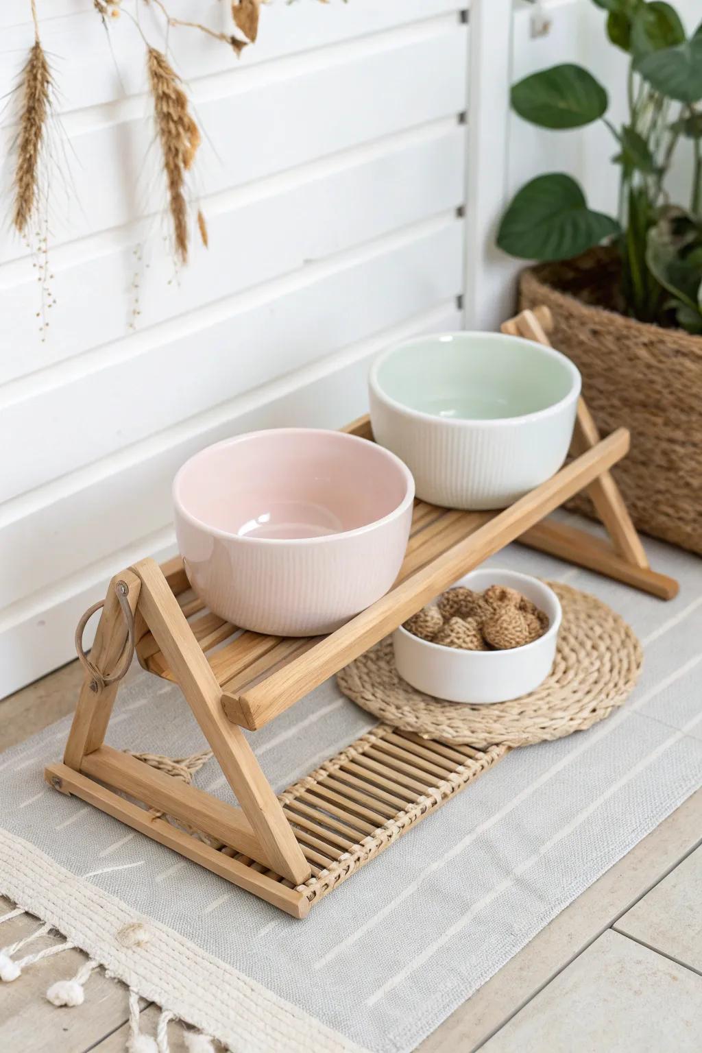 Transform your guinea pig's feeding area into a chic sanctuary with this minimalist setup!