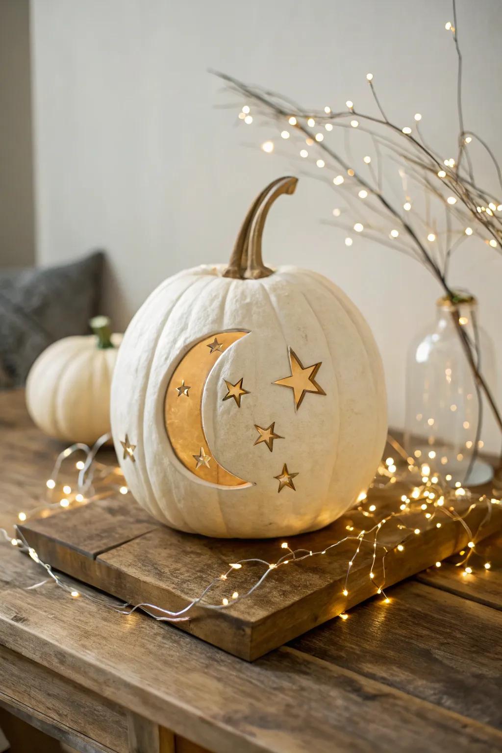Illuminate your autumn nights with moonlit pumpkin magic.