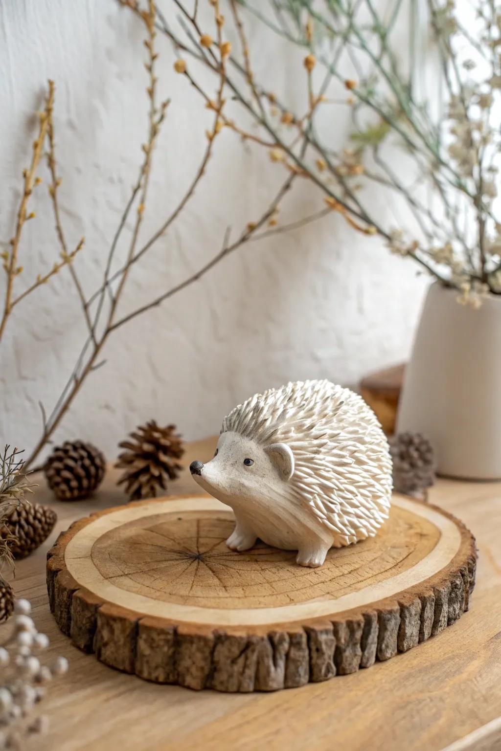 Craft your own little forest friend with simple clay and a touch of creativity! 🍂🦔 #ClayHedgehog #ScandiBoho #HandcraftedBeauty