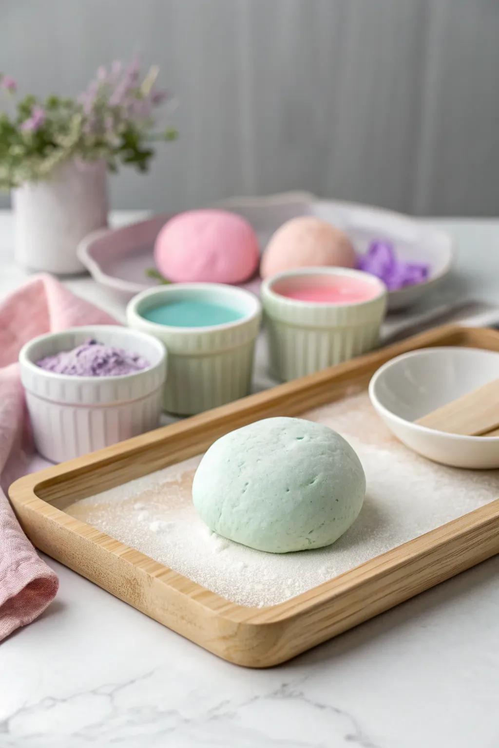 Craft your own pastel paradise with DIY play dough – simple, natural, and endlessly fun!