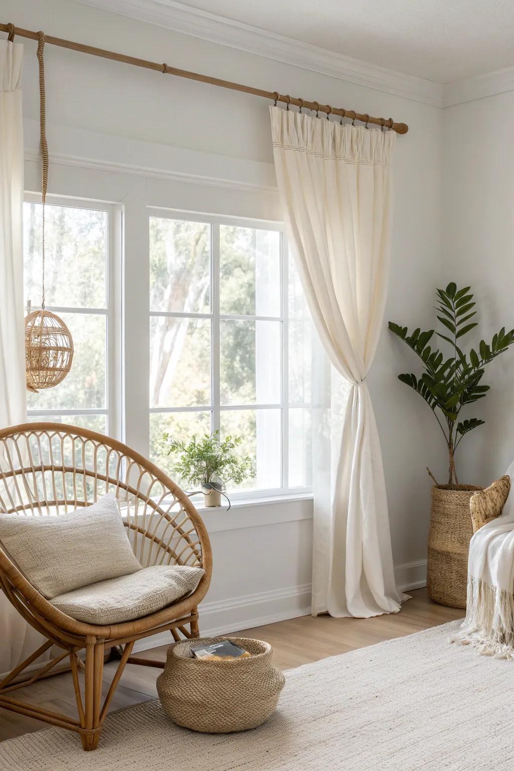 Effortless elegance in minutes: Transform your space with a simple tension rod valance.