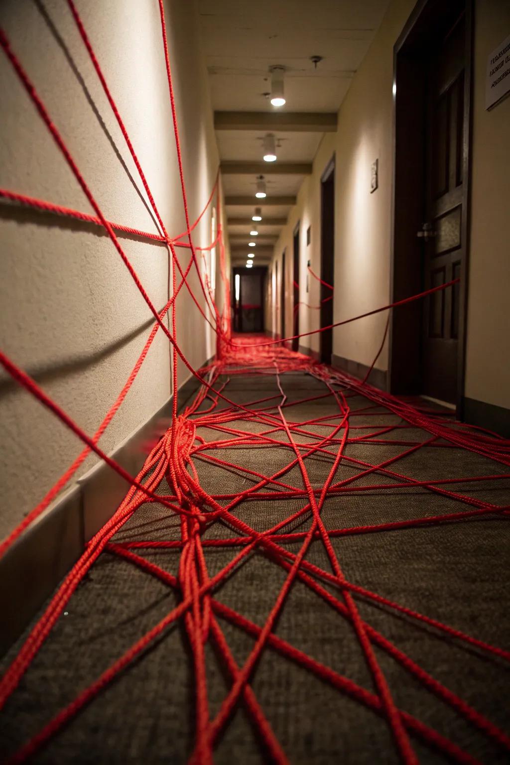 Navigate the ultimate indoor challenge with this thrilling string maze!