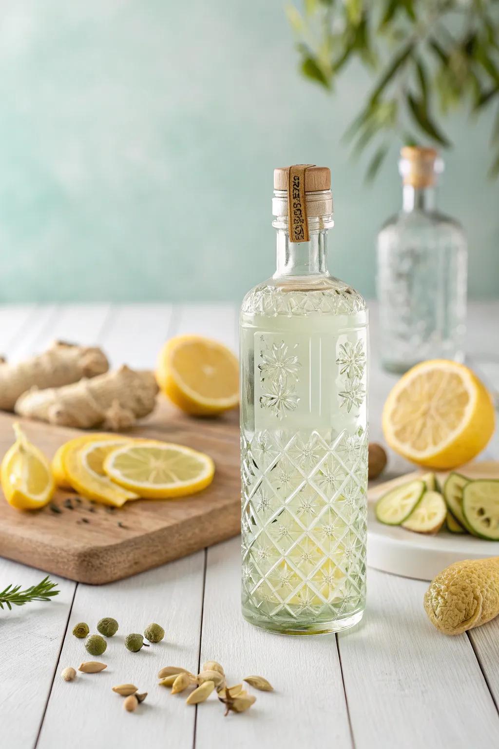 Elevate your gin game with a zesty Lemon Ginger Cardamom twist. Perfect for springtime gatherings!