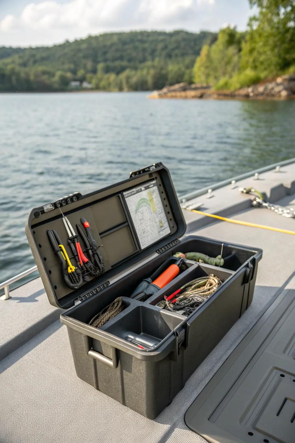 Keep your essentials safe and dry with stylish waterproof storage boxes—perfect for every Jon boat adventure.