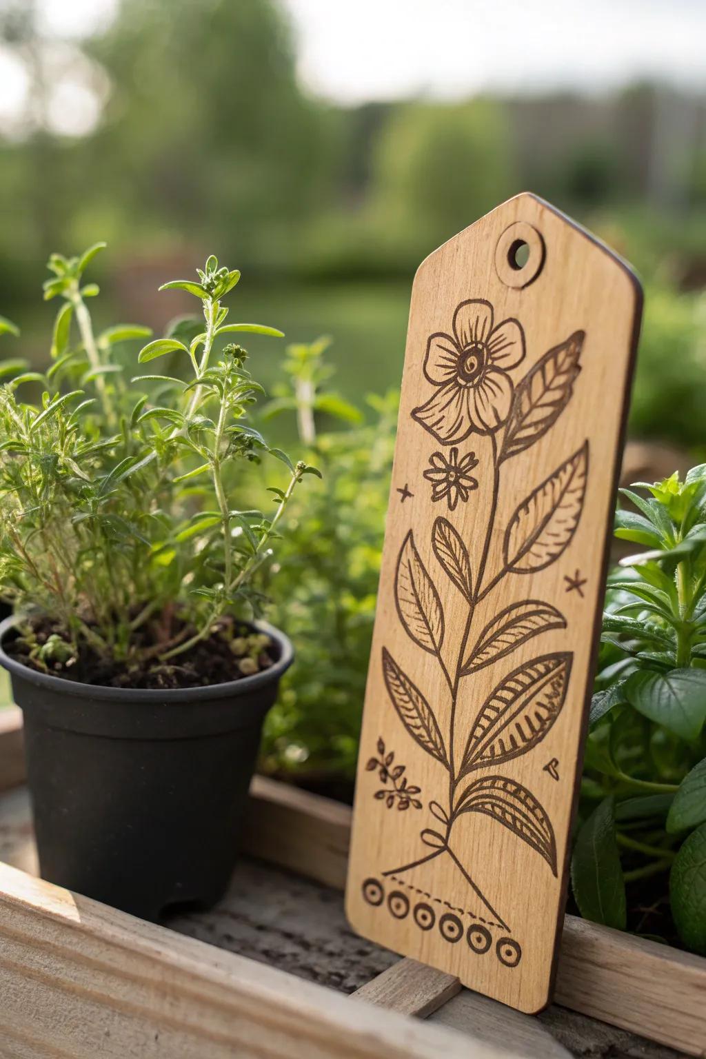 Embrace the outdoors with nature-inspired labels that bring simplicity and beauty to your herb garden.