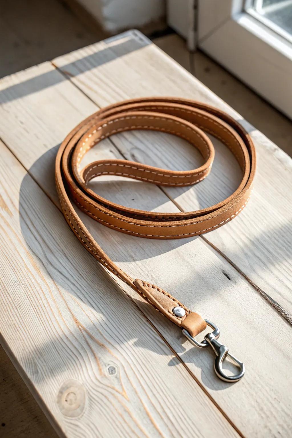 Elevate your everyday style with the timeless elegance of a leather lanyard.