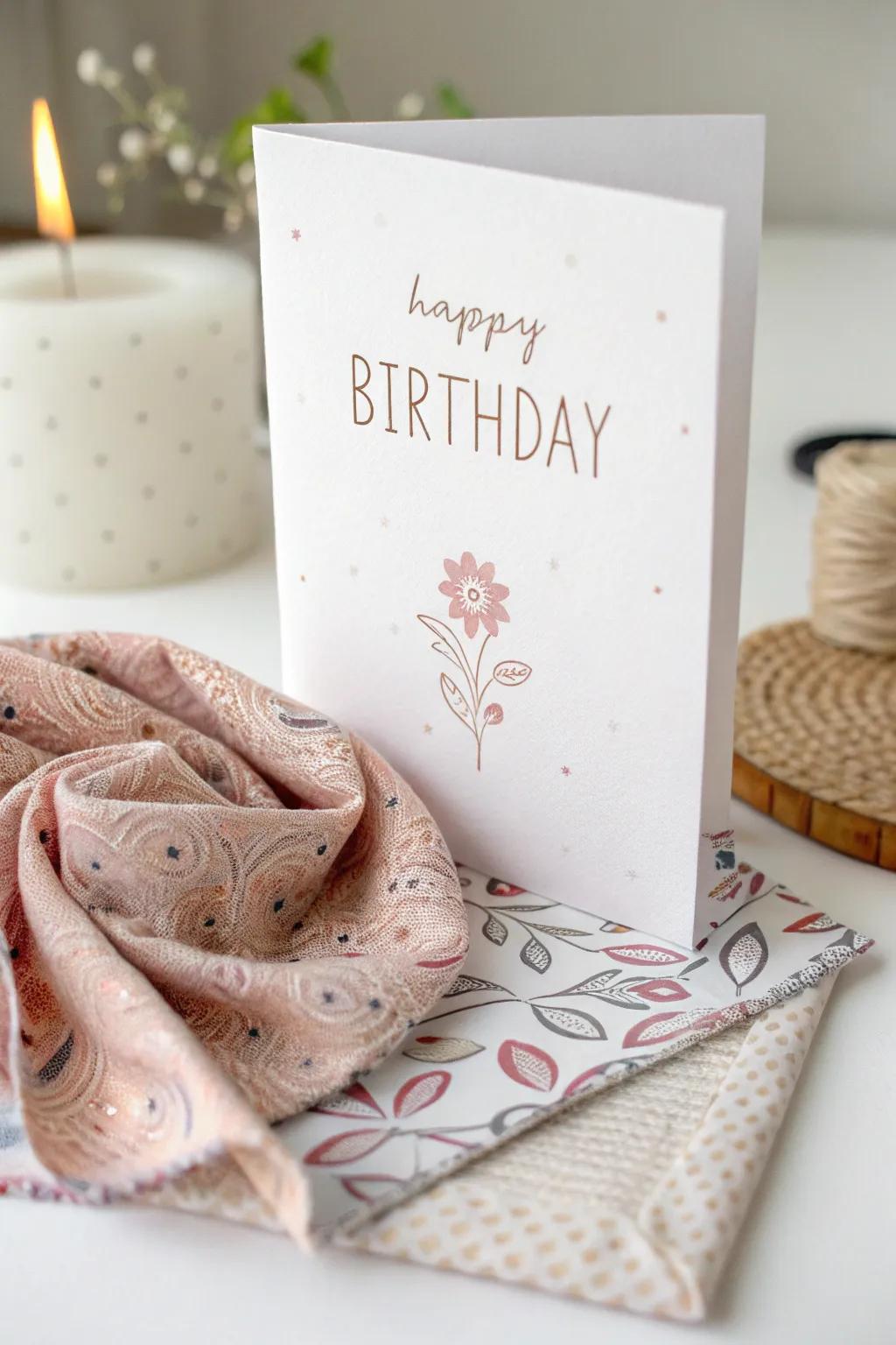 Elevate your birthday wishes with a touch of fabric elegance. 🌿✨ #HandcraftedBeauty