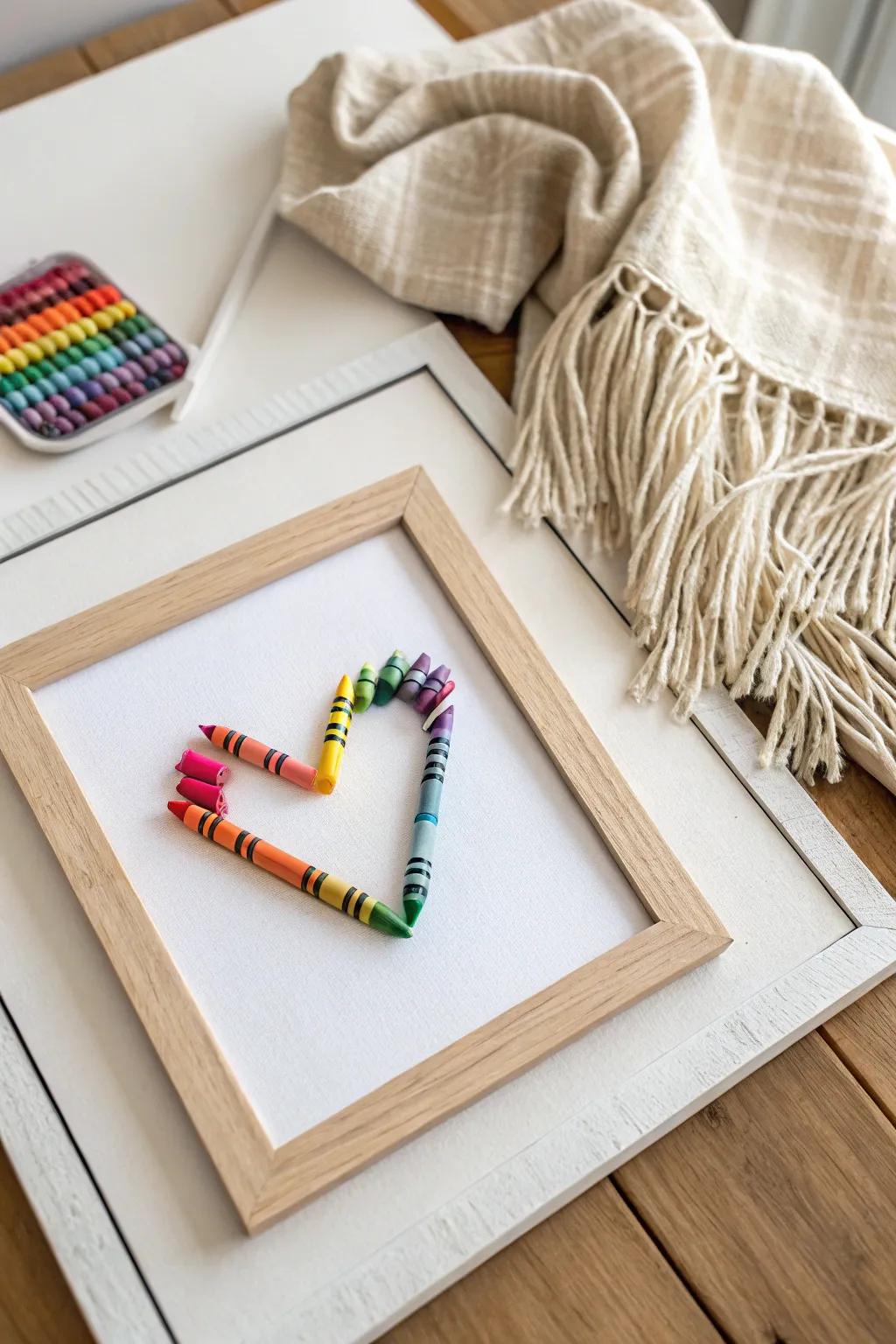 Transform crayons into a masterpiece with this simple yet stunning DIY gift idea.