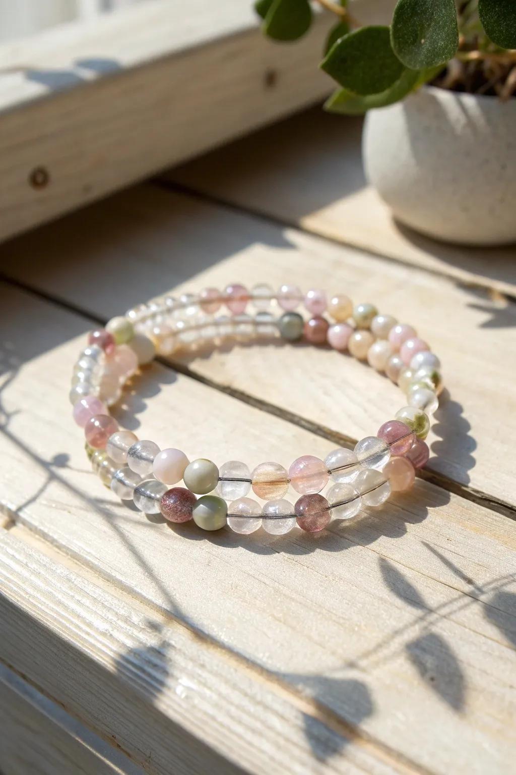 Capture the light with exquisite glass beads: A touch of elegance for your wrist.