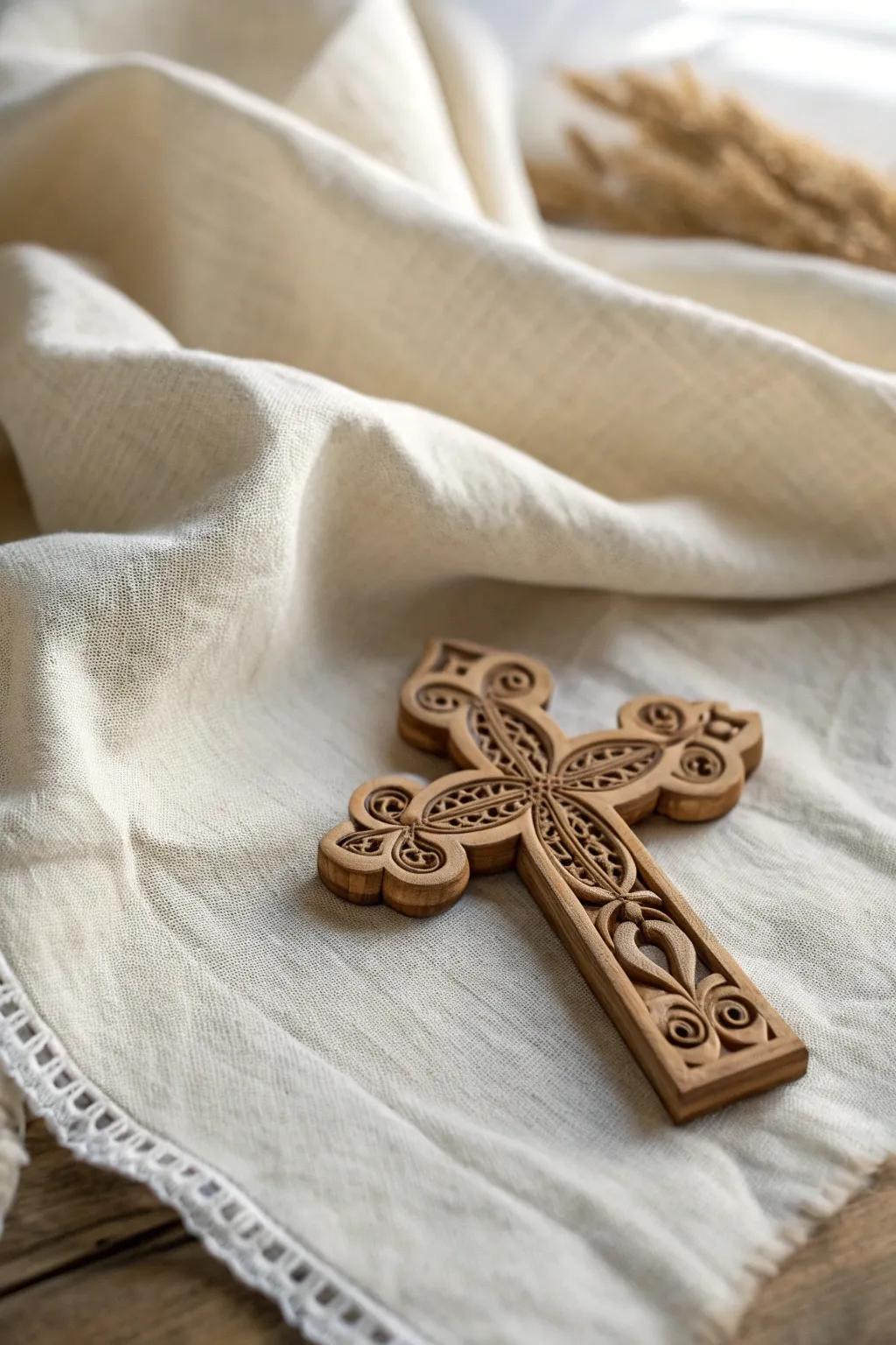 Embrace simplicity and spirituality with this elegantly crafted cross, perfect for your minimalist ofrenda.