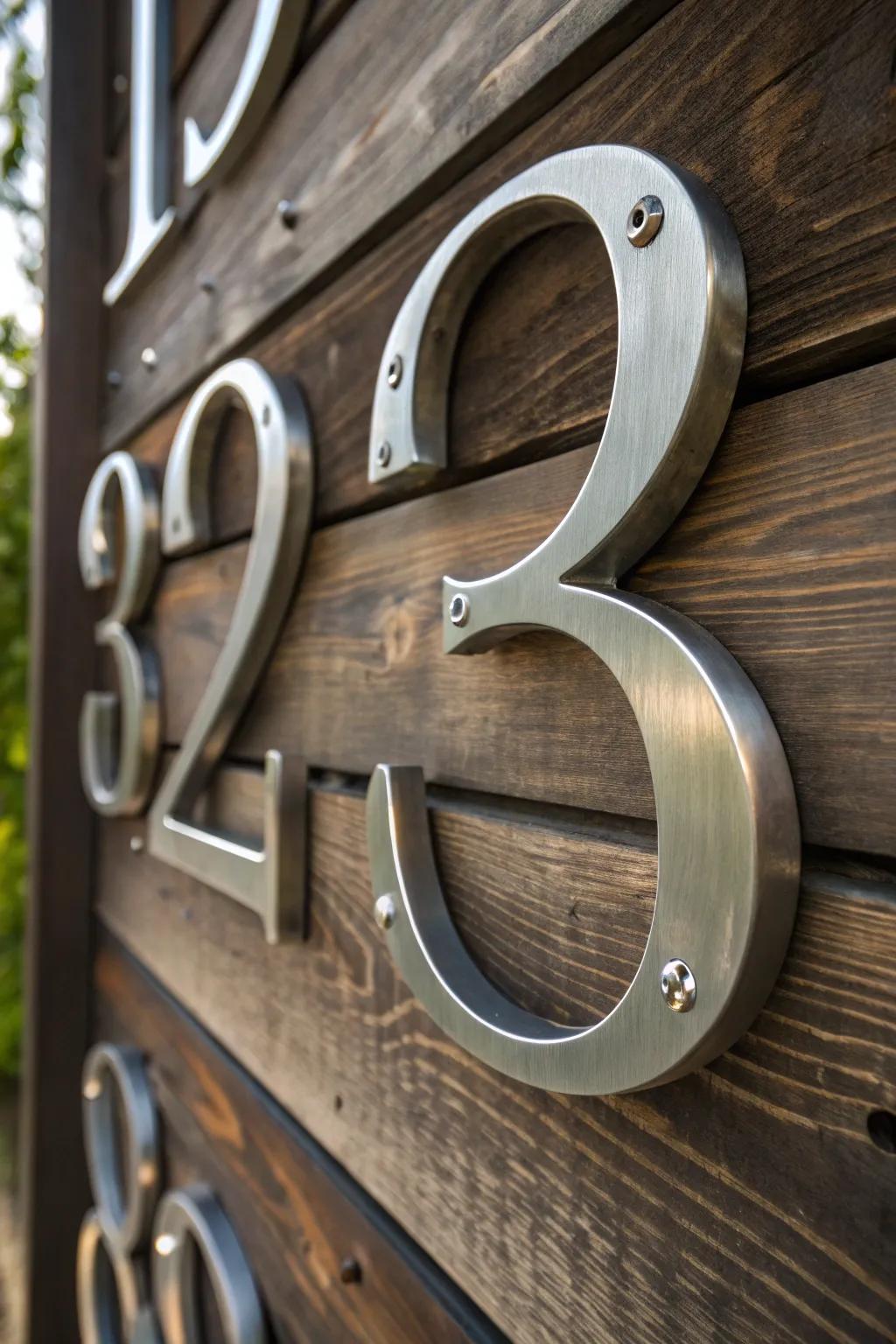 Elevate your home's curb appeal with custom metal house numbers that shine with style.