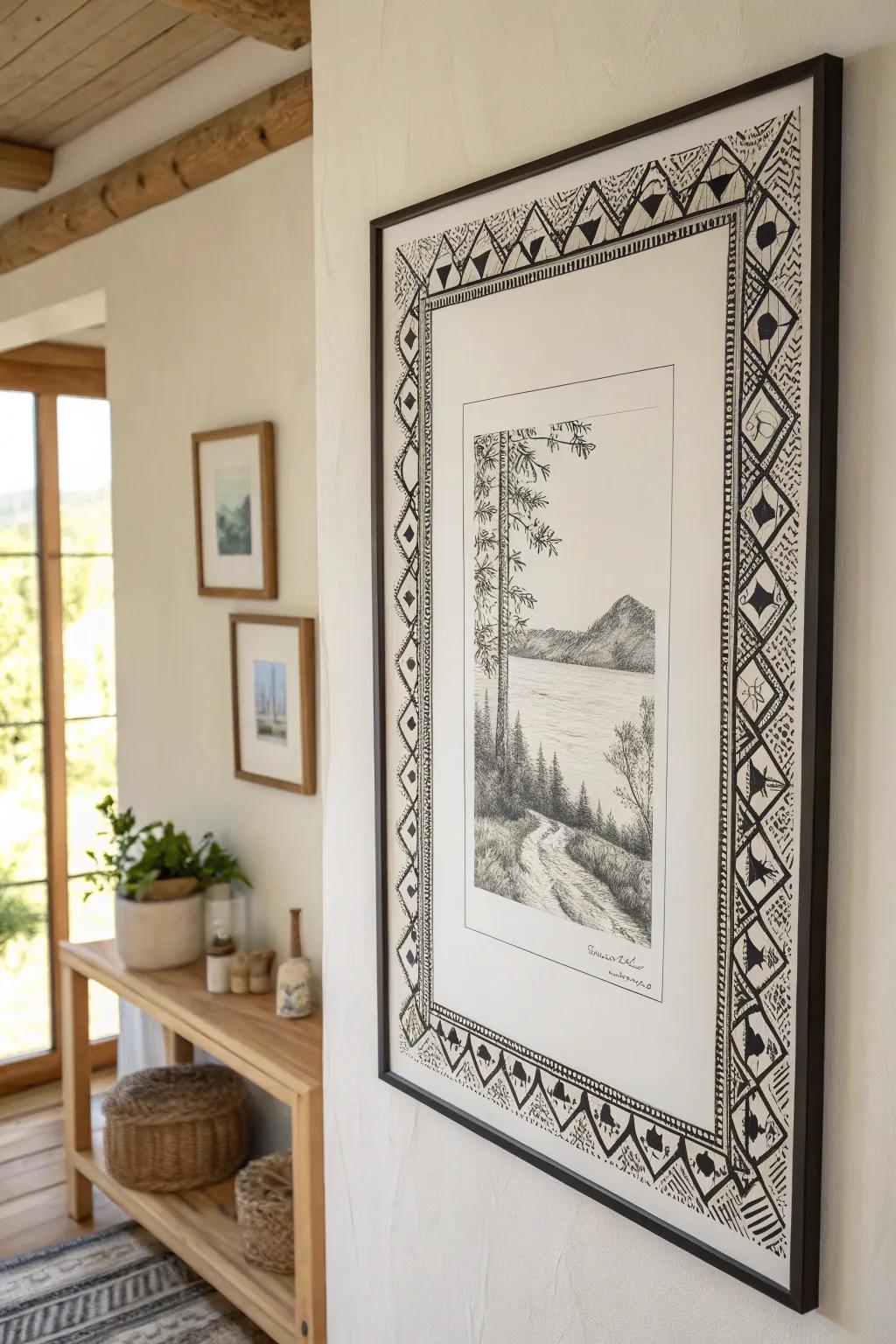 Discover the allure of Black and White Elegance: a timeless poster border that celebrates simplicity and craftsmanship.