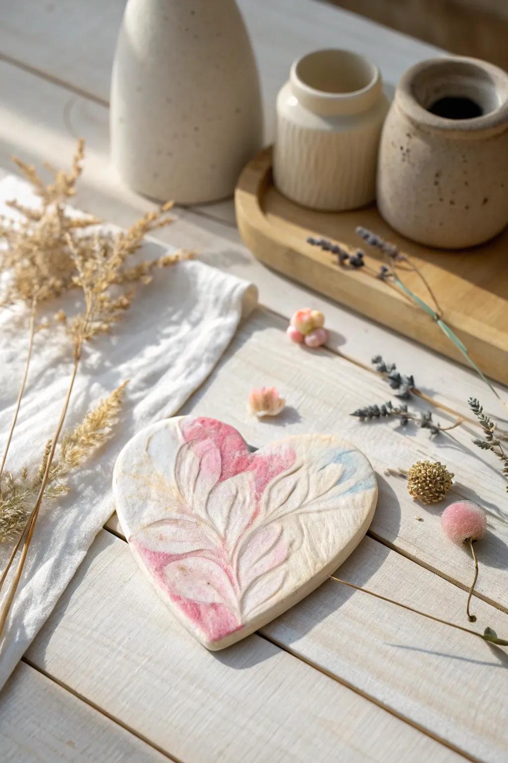 Cherish the simple beauty of handmade love with these salt dough heart medallions. Perfect keepsakes for timeless memories.