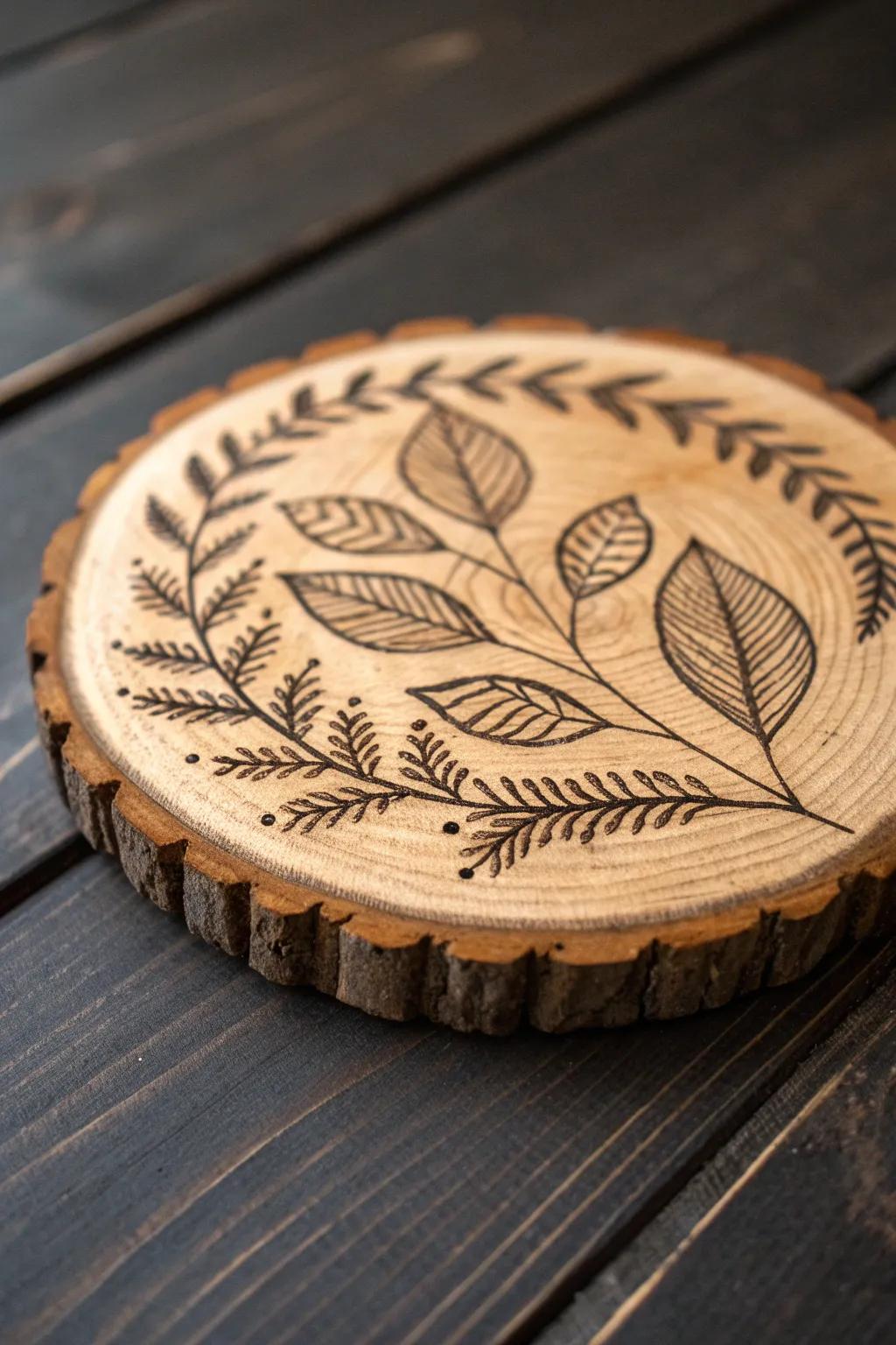 Elevate your table setting with charming, handcrafted leaf-design coasters.