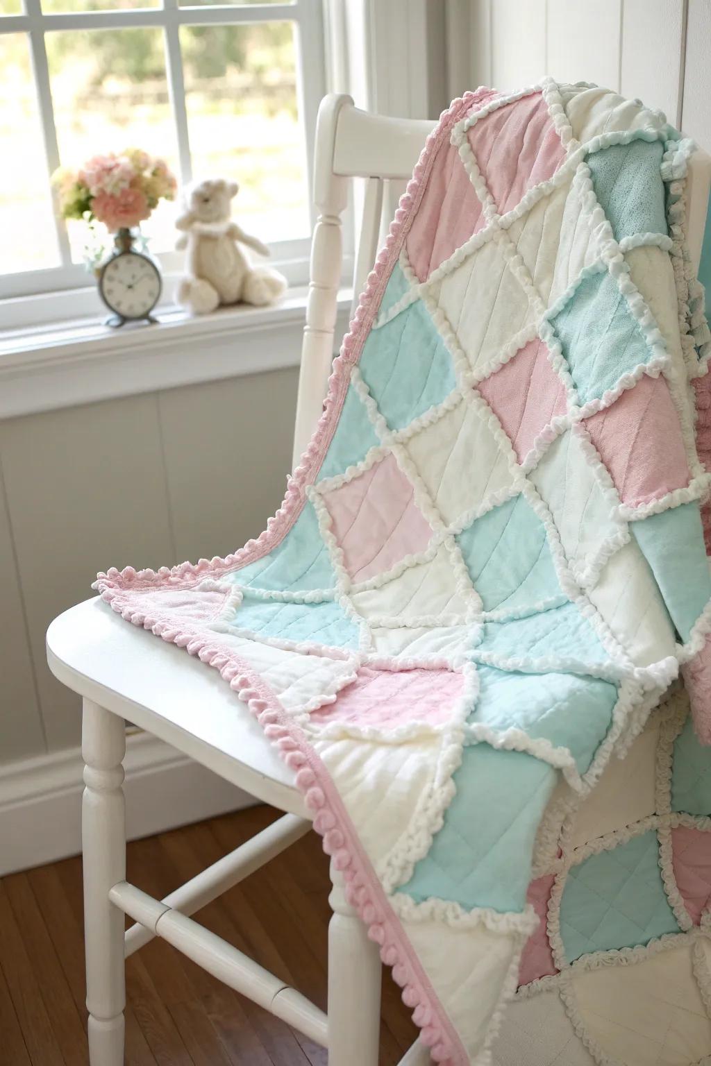 Elegance in Every Curve: Discover the charm of scalloped edges in your next quilt project.