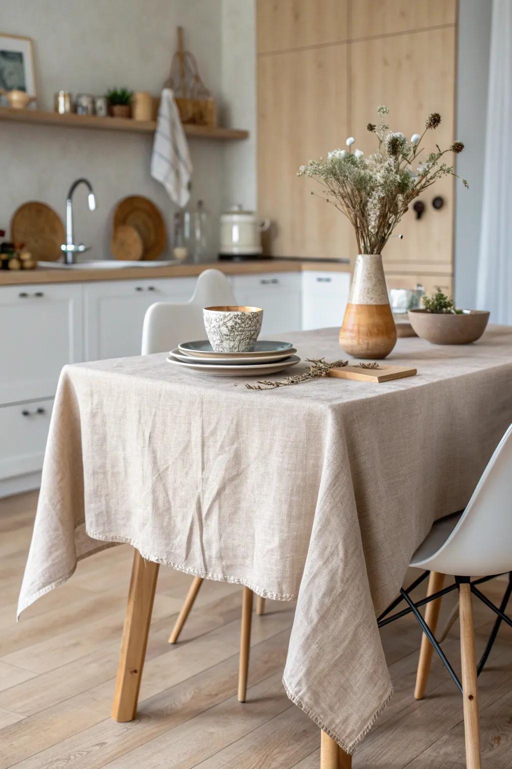 Embrace the seasons with a touch of elegance—transform your dining space with a simple yet stunning tablecloth.